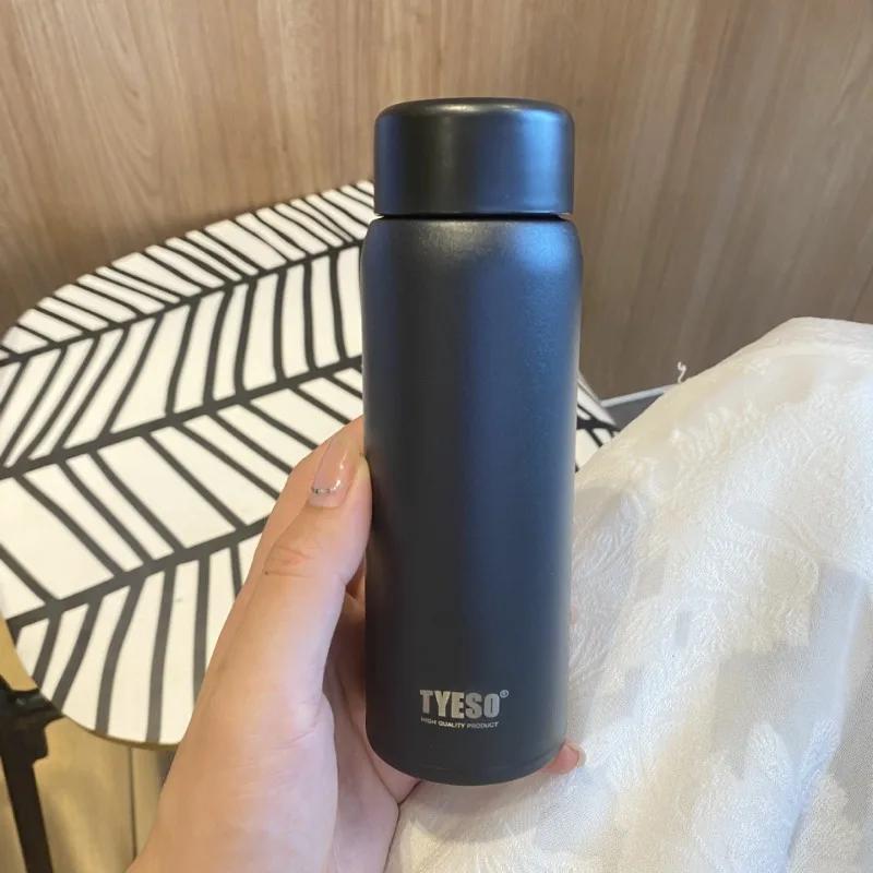 TYESO 200ml Stainless Steel Thermos Cup Cute Insulated Tumbler for Coffee & Water Portable Leak-Proof Thermal Bottle for Travel