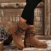 New Belt Buckle Vintage Martin Boots 2025 Winter Thick Heel British Style Strap Plus Size Boots for Women