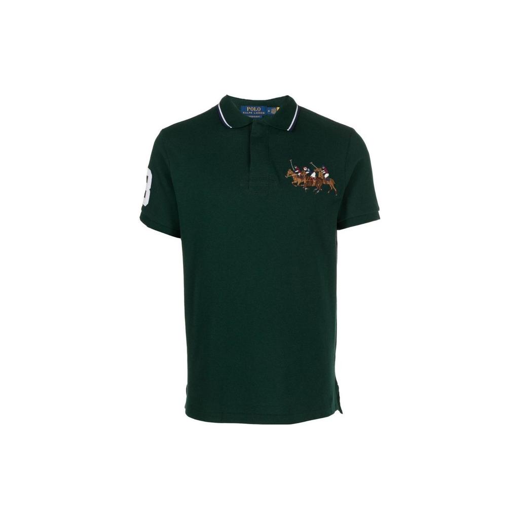 Polo Ralph Lauren SS23 Animal Pattern Straight Fit Short Sleeve Polo Shirt Men Tops Green 710900614-004