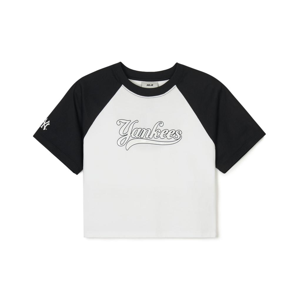 New MLB Raglan Sleeve T Shirt Women's Ivory 3FTSV1343-50IVS