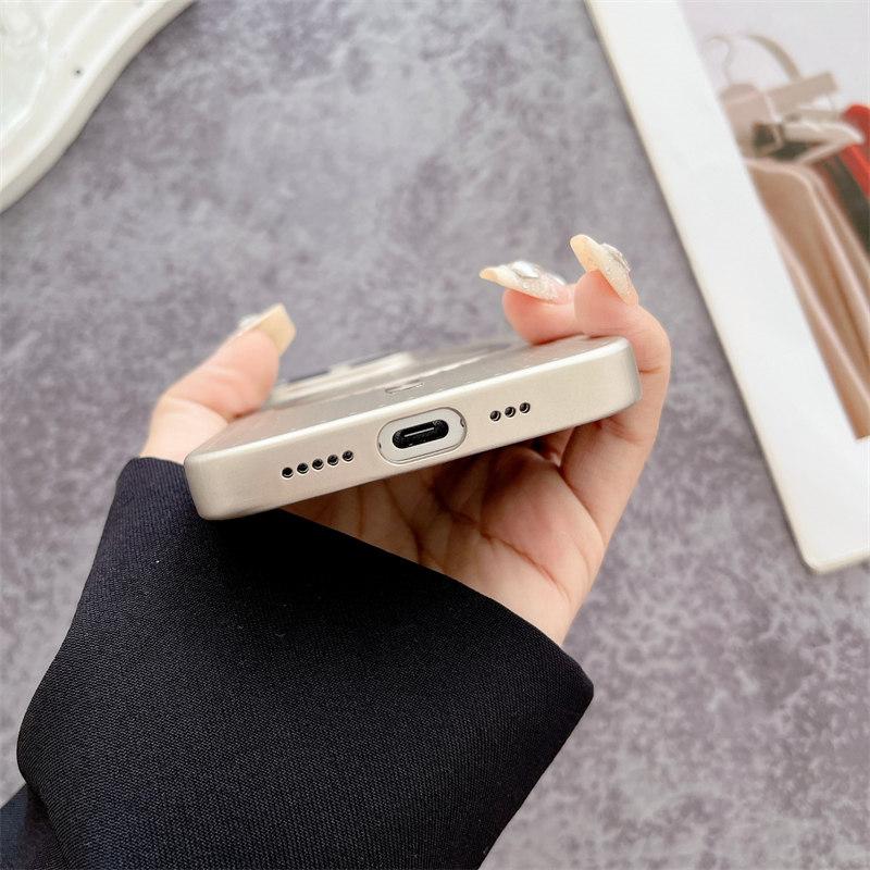 Luxury Corrugated Pattern Matte Magnetic Case For iPhone 16 15 14 13 Pro Max Plus For Magsafe Wireless Charge Hard PC Cover