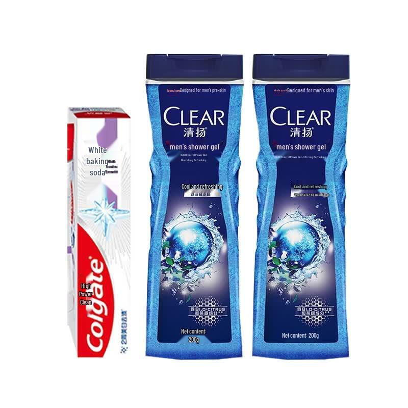 Colgate Toothpaste & Clear Men Shower Gel Bundle