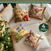 Christmas Theme Cushion Pillowcase Printed Polyester 40/45/50Cm Throw Pillowcover Decor Sofa Cushion Pillowslip Home Decor