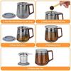 Extra Fine Mesh Tea Infuser Strainer Stainless Steel Loose Leaf Tea Steeper Diffuser with Large Capacity Basket and Lid Fits Te