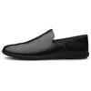 Men's Summer 2024 Soft Leather Loafers - Single Layer, Flat Bottom, Casual Slip-on Driving Shoes