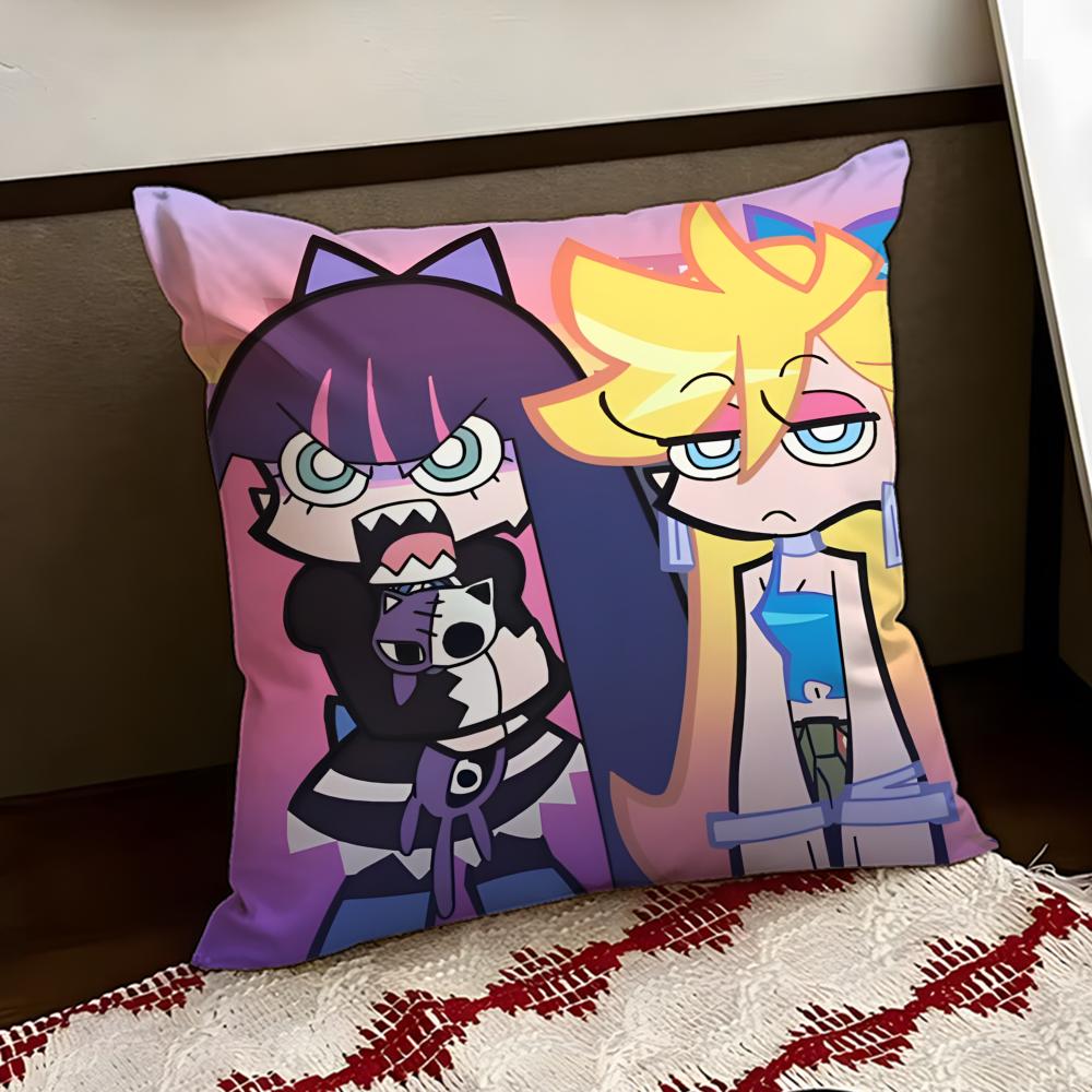 Anime Ppanty and stocking Cushion Cover Reversible Soft Durable Pillow Cover Home Car MultiScene Use for Daily Comfort