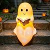 Cozy Halloween Atmosphere Light Hanging Ghost Night Resin Figurine, Vintage Farmhouse Glowing Tabletop Ornament, Country Style Display Warm