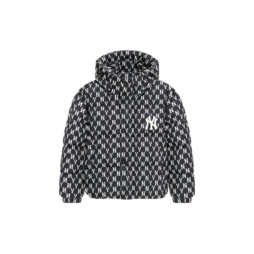 MLB Down Jackets Unisex Black Hooded Moderate Quilted Down Jacket 3ADJM0326-50BKS
