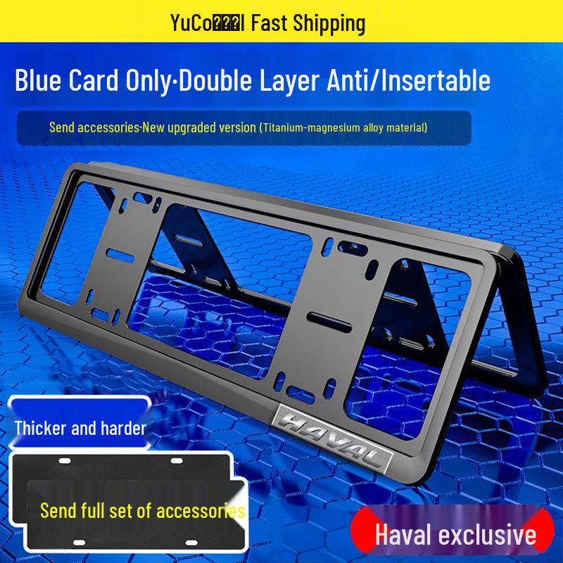 Rám registrační značky se vzorem z hliníkové slitiny s uhlíkovými vlákny pro vozidla s novým zdrojem energie