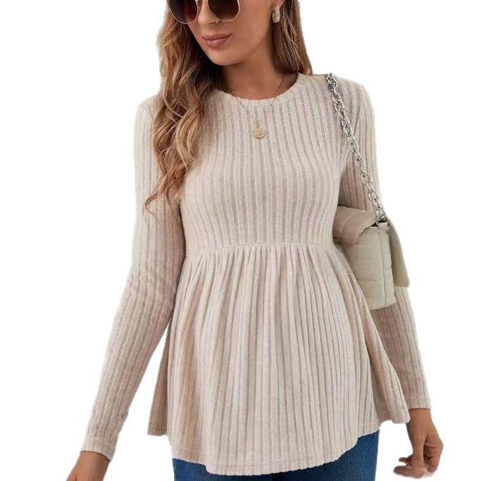 Autumn Winter Versatile Long Sleeve Maternity Pullover Dress