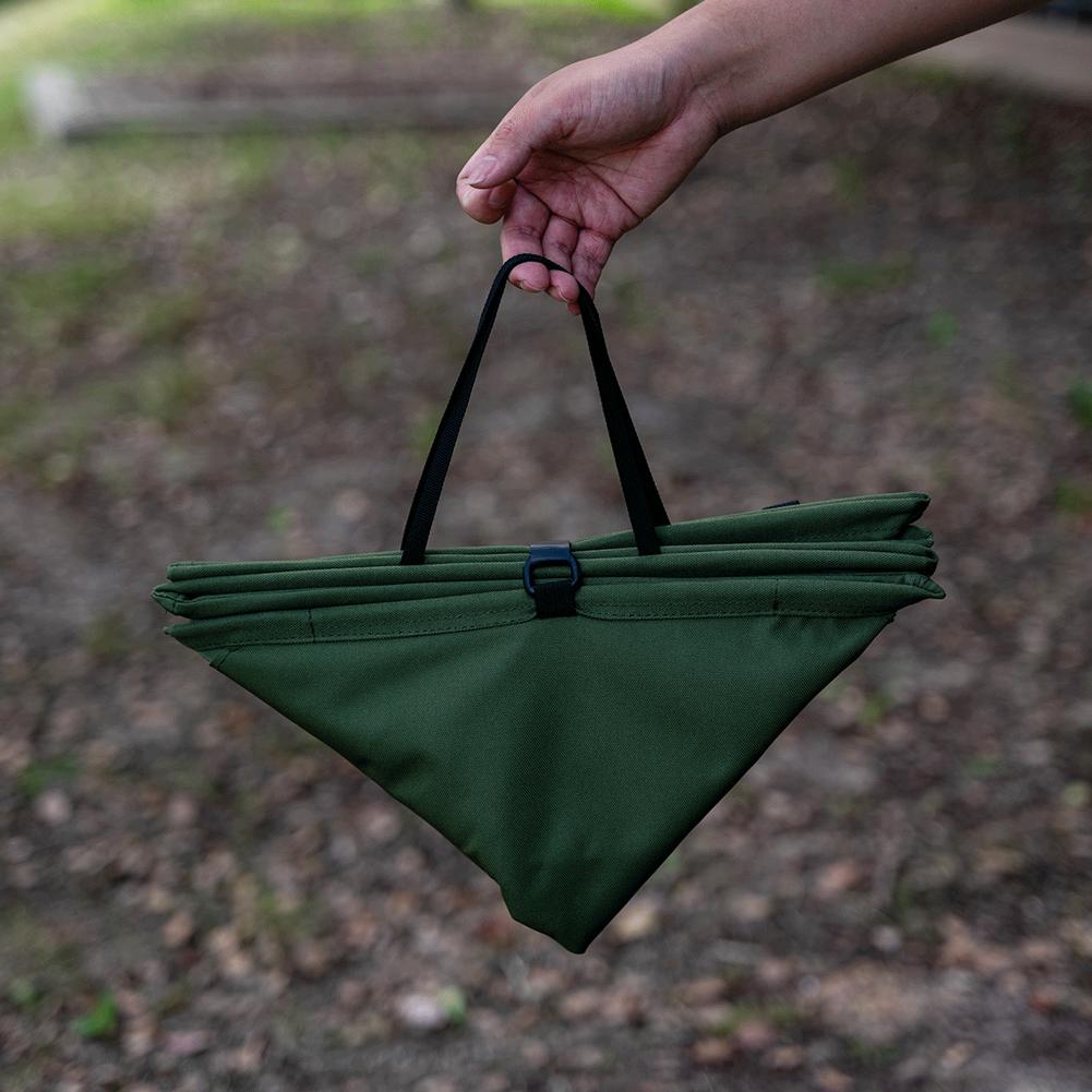 60L Large Capacity Portable Folding Trash Can Lawn & Leaf Waste Bag with Rope Storage Durable Oxford Fabric for Outdoor Camping
