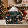 2D Flat 1pc, Tissue Box. Forest Animals Pattern Napkin Dispenser, Reusable, Daily Desktop Tissue Organizer, Suitable for Kitchen Living Room Bedroom B