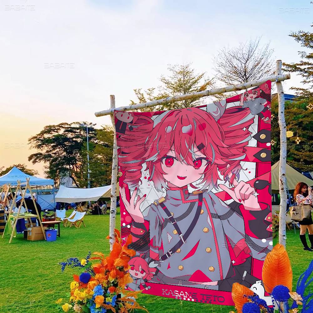 Popular Virtual Singer Kasane Teto Anime Large Size Shop Art Promotion Advertising Booth Flag Hanging Banners