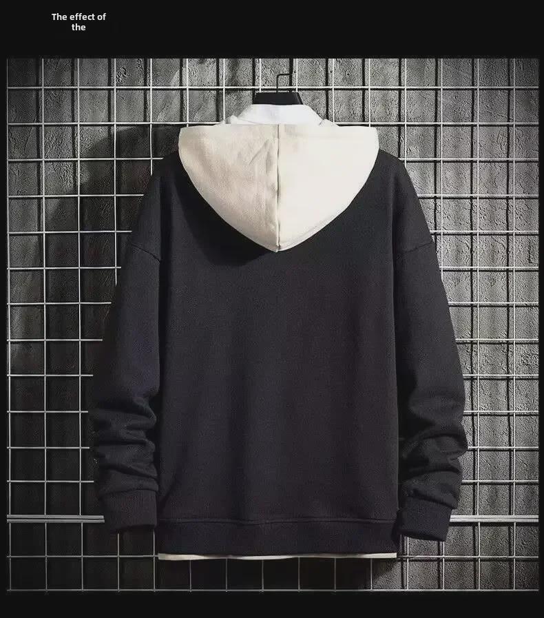 2023 Herren Kapuzensweatshirt im amerikanischen Stil: Slim-Fit, Trendige koreanische Nähte für Frühling & Herbst