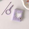 Small Photo Album PVC Cute Portable Waterproof Scrapbook Photo Storage Card Holder With Keychain For Kids Teens Adults Birthday