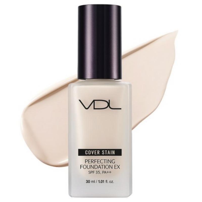 VDL Cover Stain Perfecting Foundation EX – High Coverage Long-Lasting Liquid Foundation (30 ml, 3 Shades)