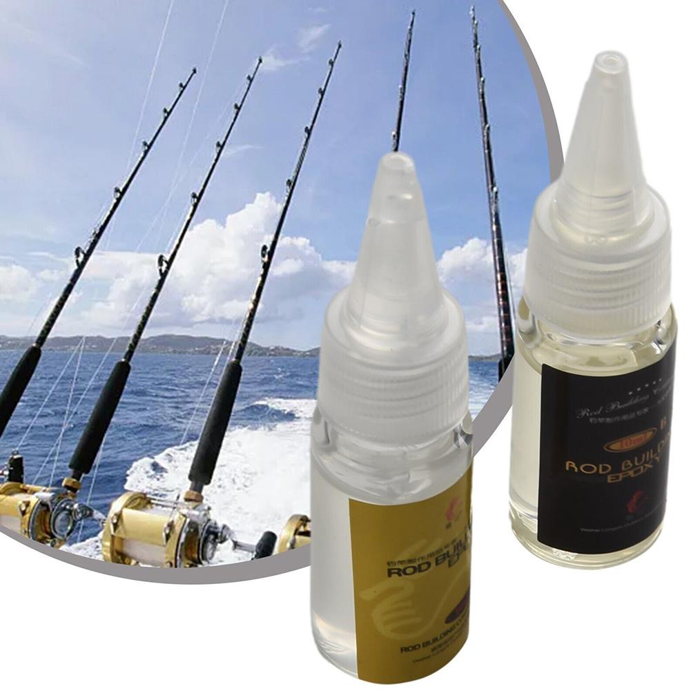 2Pcs Fishing Rod Glue Fishing Rod Epoxy Resin AB Glue Transparent Glue for Twine Fishing Rods Accessories Fishing Rod Paint