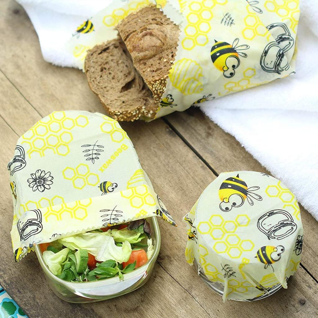 Reusable Beeswax Wrap Eco-Friendly Beeswax Wraps For Food Bread Sandwich Wrapper - Organic, Sustainable Zero Waste Food Storage