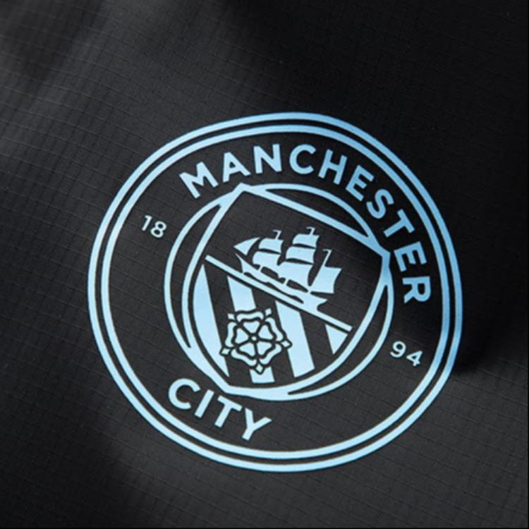 Puma 2022-23 Manchester City Logo Hooded Long Sleeve Casual Sports Jacket Men Jackets Black 767775-11
