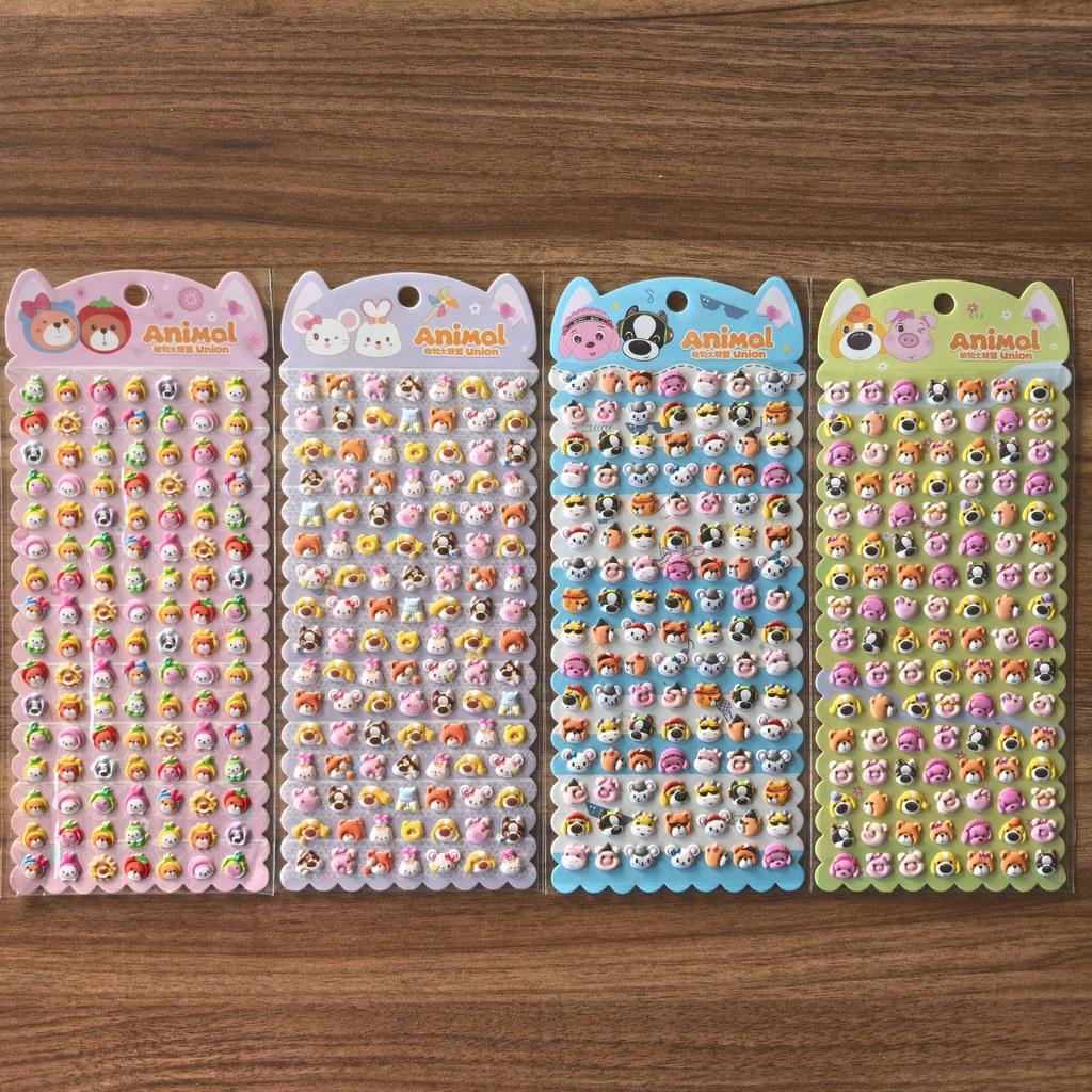 4 Sheets Mini Animal Face Stickers - Cute Tiny Pet Head Decals for DIY Crafts, Journals Scrapbooking BulingBulingStickers Store