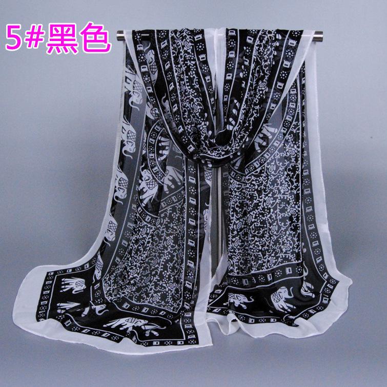 Popular printing classic chiffon silk scarf, new autumn small long scarf female XQ