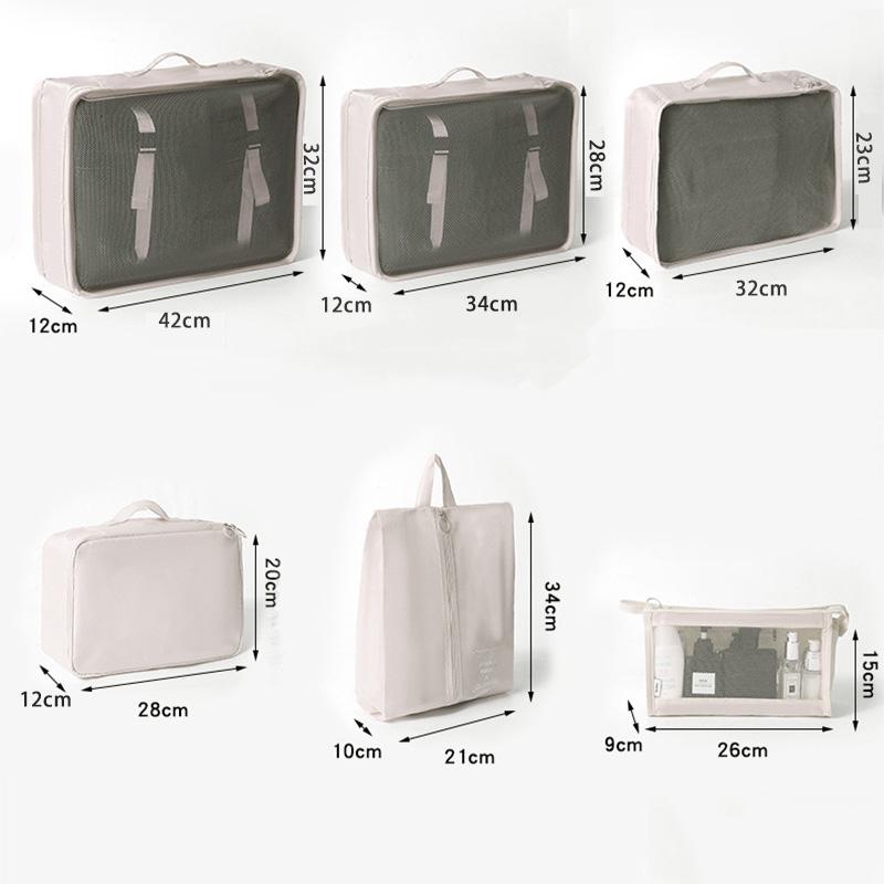 6/7/8/9/10 Pcs Set Travel Organizer Storage Bags Suitcase Packing Cubes Set Cases Portable Luggage Clothes Shoe Tidy Pouch Folding