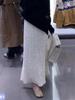 High-Waist Sequin A-Line Skirt for Women - Mid-Length, Autumn/Winter Fashionable Hip-Hugging Design