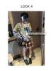 Mochie Early Spring Korean Retro Plaid High-Waist A-line Skirt MQ1094