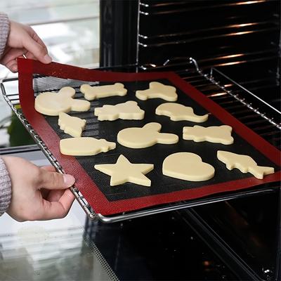 Heat-Resistant Nonstick Oven Mesh Pad Breathable Glass Fiber Silicone Hollowing Out Reusable Sheet Cooking Bakeware Baking Mat