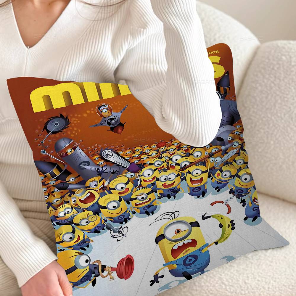Cartoon L-Lovely Cute M-Minions Pillow Cover Sofa Cushion Cover Home Room Decoration Children Gift