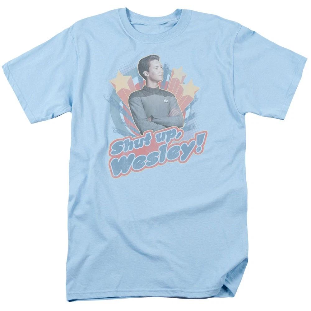 Star Trek - Shut Up Wesley -  Unisex Short Sleeve Children s T-shirt - Blue 130