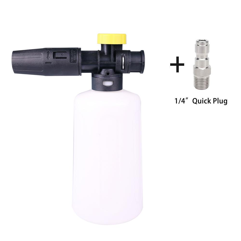 750ML Snow Foam Lance For Karcher K2-K7 Car Pressure Washers Soap Foam Generator With Adjustable Sprayer Nozzle 1-4 Quick Plug