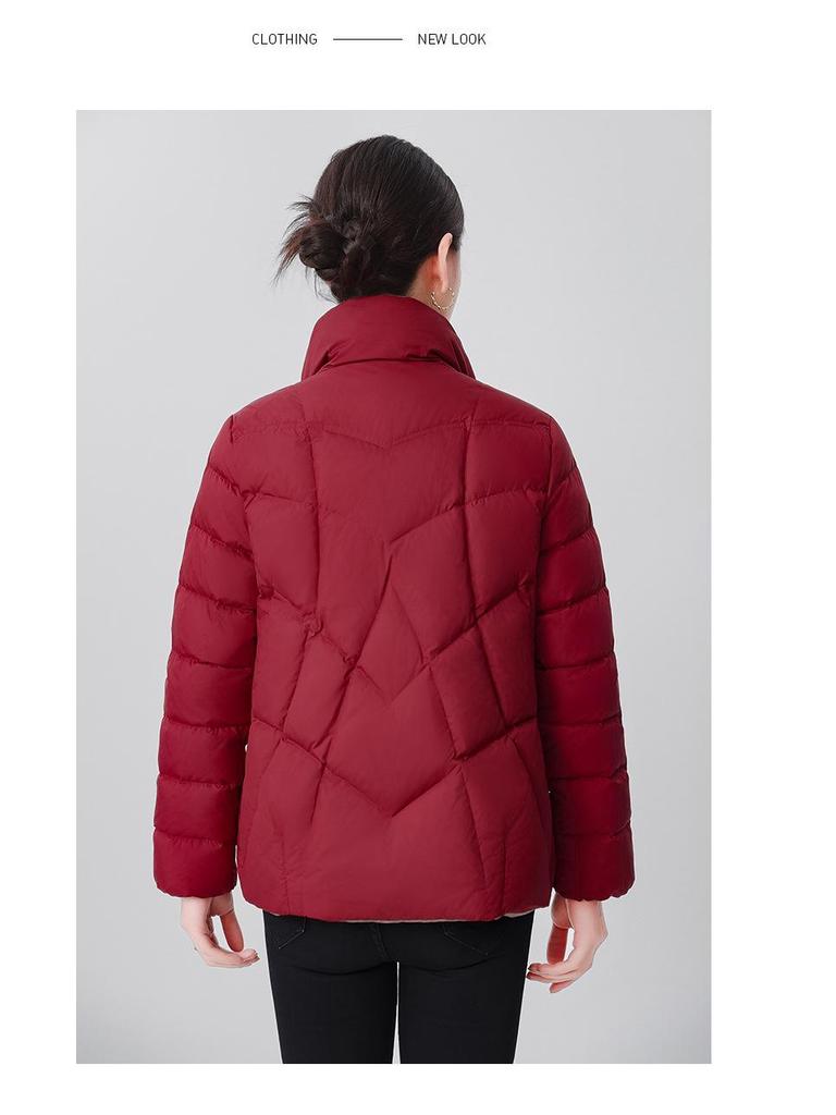 Women's Short Down Jacket 2025 - Elegant and Warm Winter Coat for Middle-Aged and Elderly