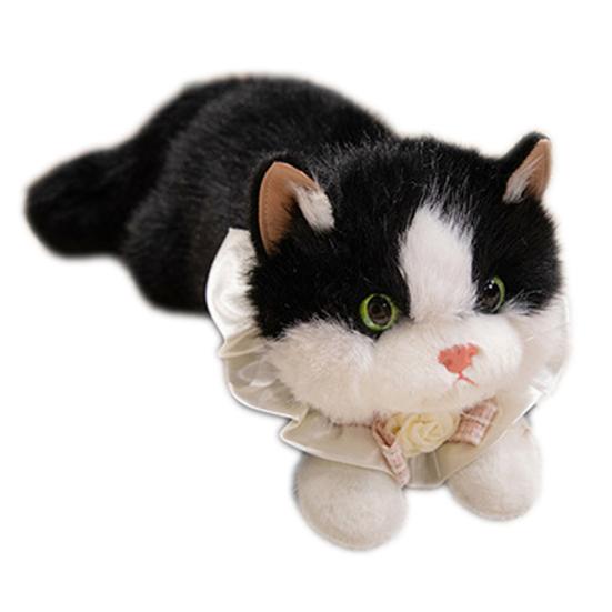 Реалистичная плюшевая игрушка сиамской кошки со звуком, мягкое набивное животное, котенок, реалистичная 40cm