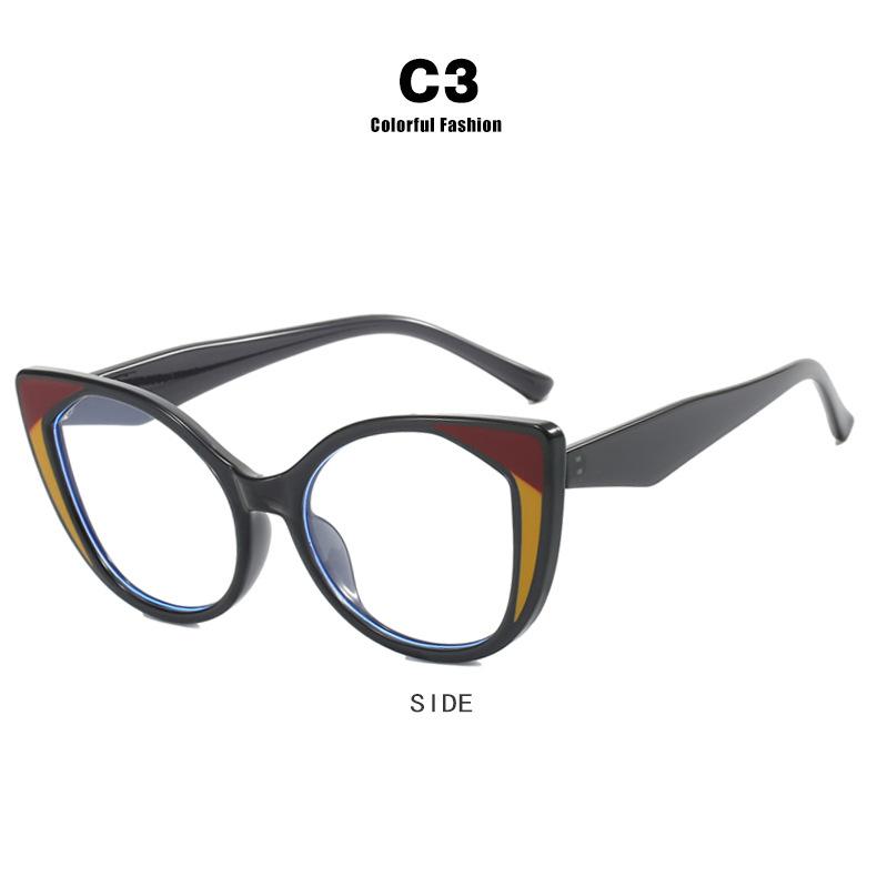 Модные Люксовые Ретро Кошачий Глаз Многоцветная Печать Оправа Фотохромные Антисиние Очки для Чтения На заказ Гиперметропия 0
