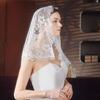 Flower Wedding Lace Shawl Hollow Bride Head Gauze Temperament Veil Prayer Shawl  Church