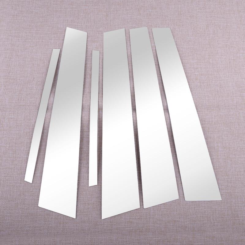 Car Exterior Door Window Pillar Decal Decoration Post Trim Cover Silver Fit for Honda Accord 2012 2011 2010 2009 2008