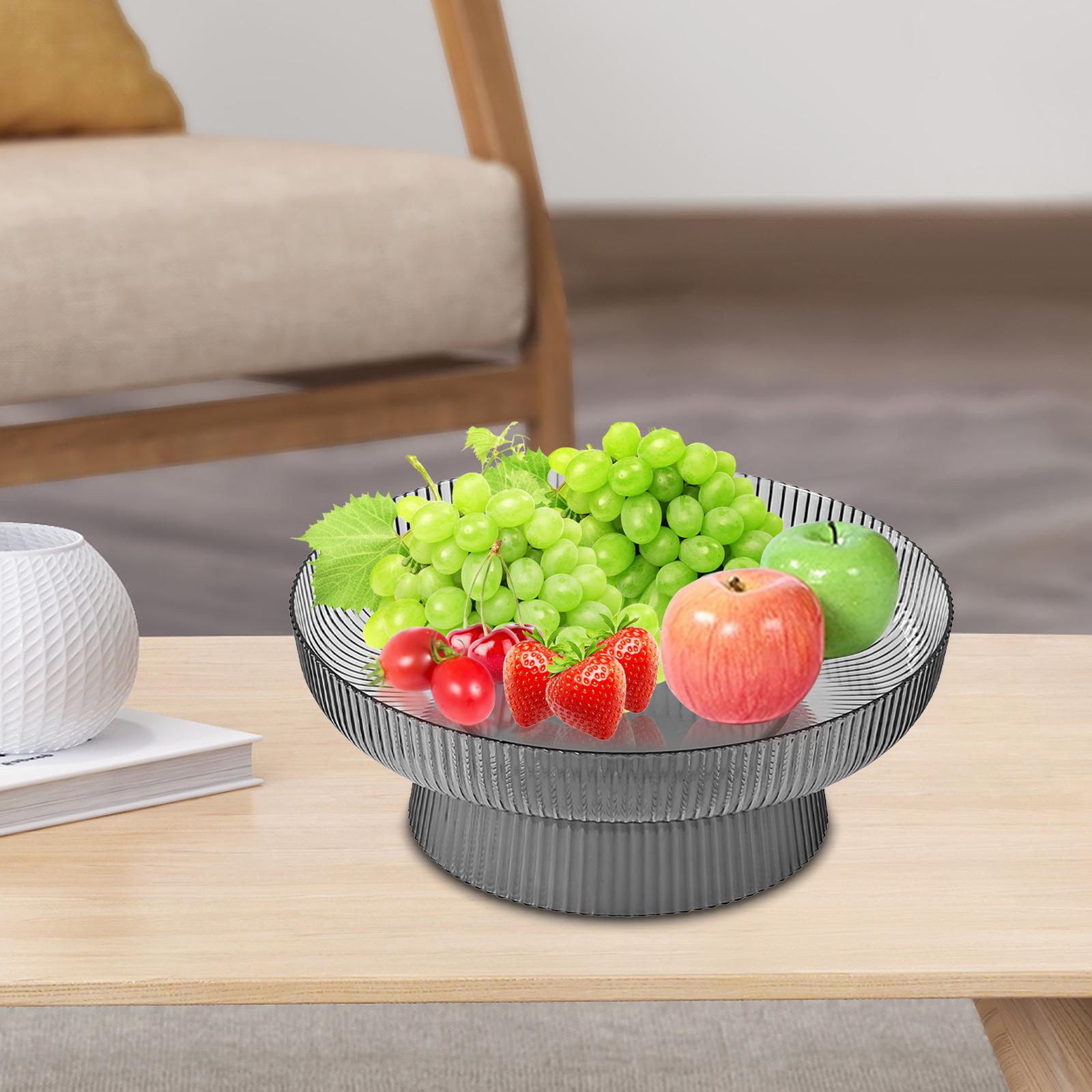 

Fruit Plate Decorative Bowl, Snacks Fruit Basket Bowl, Dessert Display Stand, Dish Holder for Kitchen Farmhouse Home Decor сірий колір