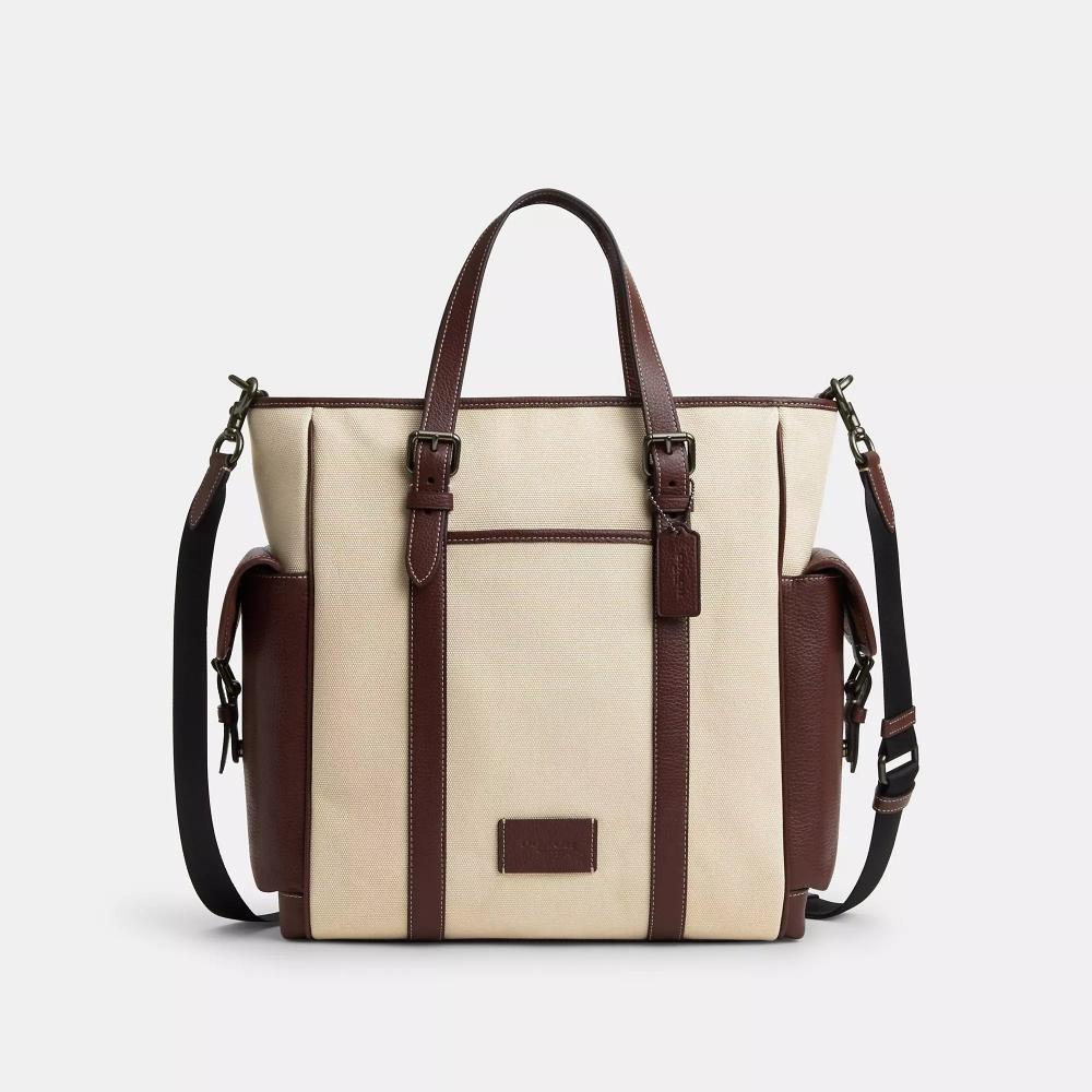 

Сумка-тоут Coach Sprint, черная, состаренный никель, натуральный мультицвет