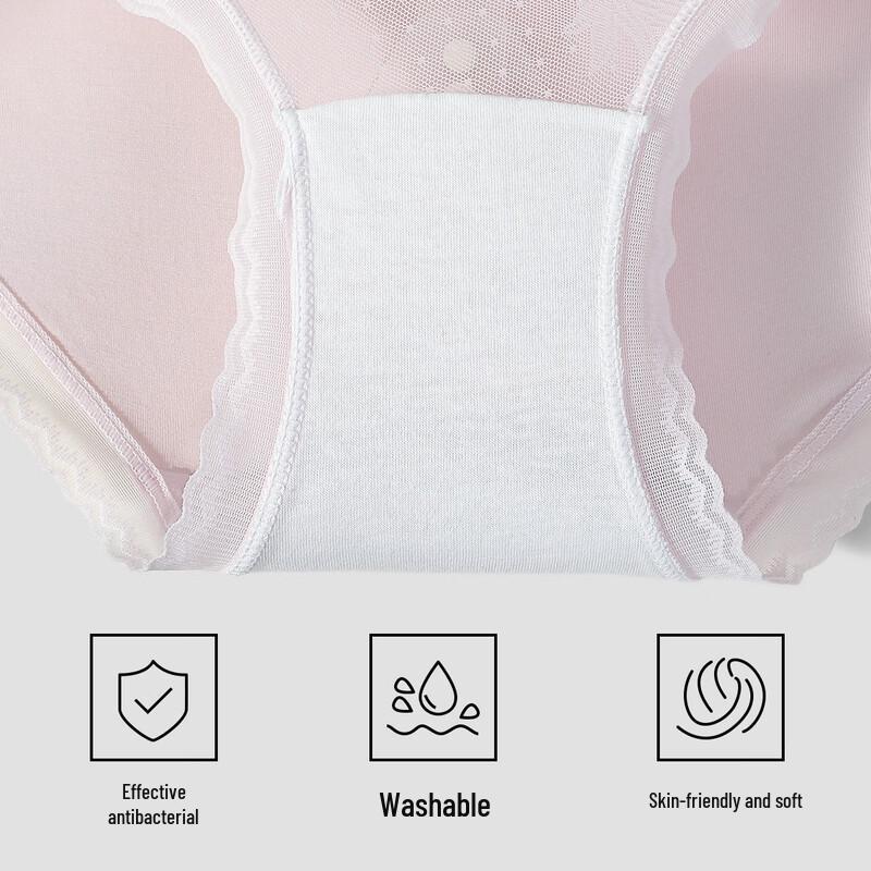 YOUKESHU Women's Seamless Lyocell Lace Briefs 4-Pack