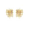 2024 Summer Retro Braided Zircon Earrings for Women - Irregular High-End Unique Design