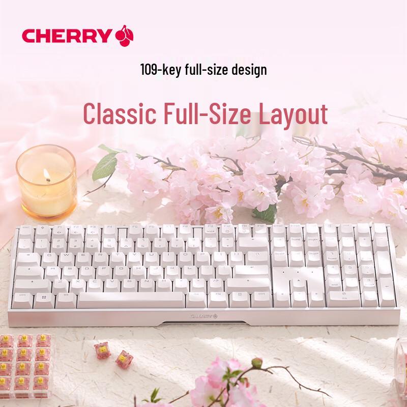 CHERRY MX 3.0S Sakura 108-Key Wired Mechanical Gaming Keyboard