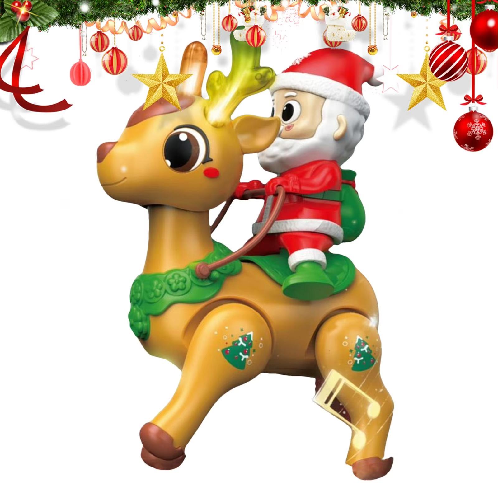 

Электрический Санта и игрушки, Поющая и танцующая кукла Санта, Игрушка лось, ходящая, Рождественский подарок, Рождественский декор со светом и музыкой, Подарок на Рождество, День рождения One Size