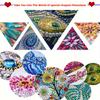 12PCS DIY Diamond Painting Greeting Card Set Rhinestone Diamond Art Mosaic Postcards Creative Birthday & Thanksgiving Card Kit