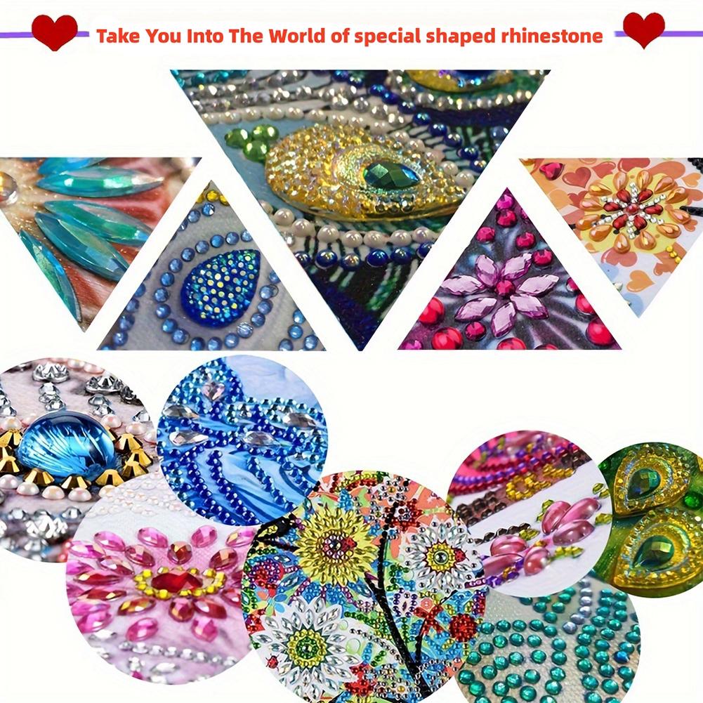 12PCS DIY Diamond Painting Greeting Card Set Rhinestone Diamond Art Mosaic Postcards Creative Birthday & Thanksgiving Card Kit