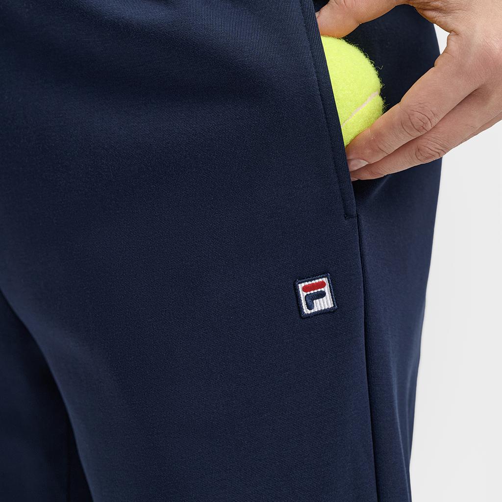 FILA Fleece Lined Comfortable Stylish Classic Retro Tennis Casual Versatile Loose Knit Sports Pants Men bottoms Sky-Blue A11M613610FBU