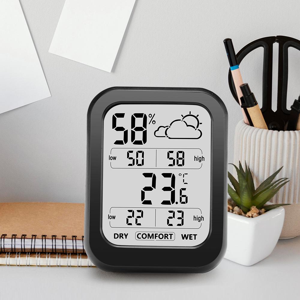 Household Thermometer, Indoor Thermometer High Definition Large Screen with Weather, Electronic Thermometer