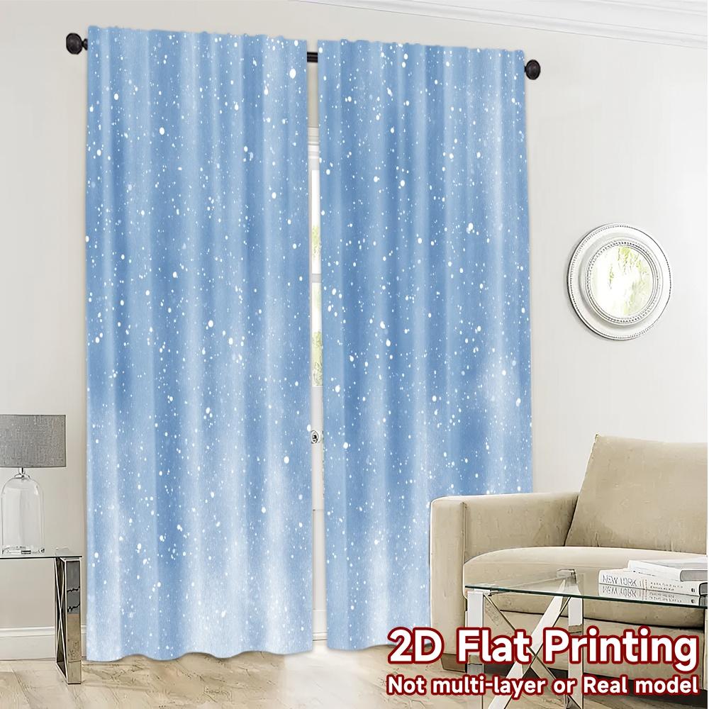 2D Flat Printing  JIT 2pcs   Curtains (Without Rod) Gnome Exchange Chic Contemporary Curtains Polyester Easy Install Curtains Room