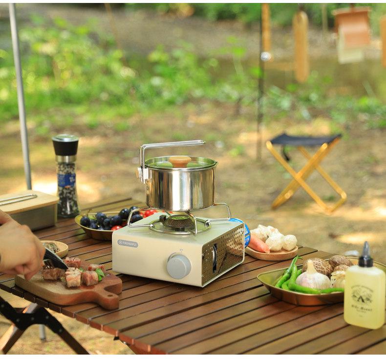 304 Stainless Steel Camping Kettle & Detachable Soup Pot