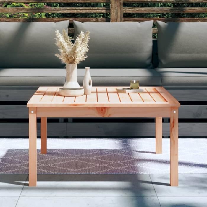 VidaXL Table de jardin 82,5x82,5x45 cm bois massif de douglas 824125